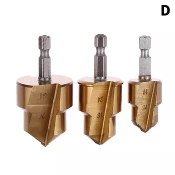 Набор сверл из полипропилена с титановым покрытием для ремонта водопроводных труб, развертка для открывания водопроводных труб 1: 4/1/1 дюйма, сверло для водопроводных труб с шестигранным хвостовиком!