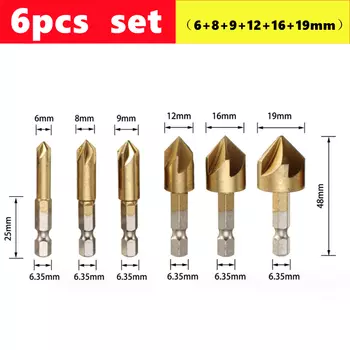 Набор сверл для зенковки JWXZ 6-19 мм