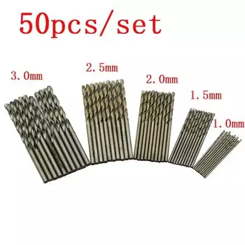 Набор сверл Tucuxi 50 шт., 1-3.0 мм, HSS