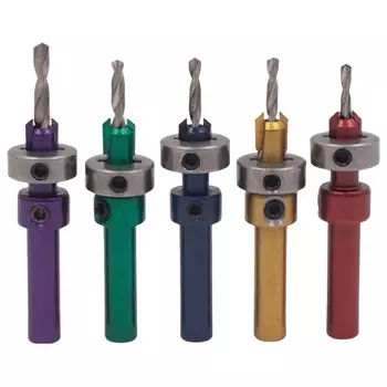 Набор сверл-зенкеров YIWEI, 5 шт., для дерева