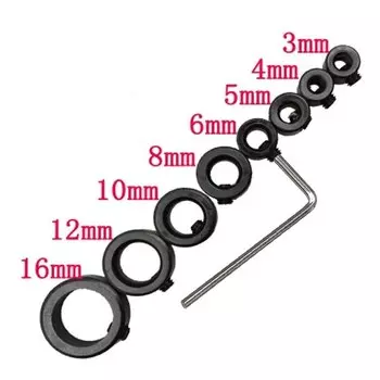 Набор торцевых наконечников для глубины сверления, регулируемый фиксатор, концевое кольцо, торцевой ключ, затяните набор стопорных наконечников-винты, деревообрабатывающий инструмент