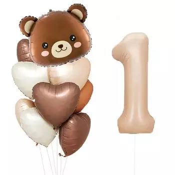 Набор воздушных шаров медведь 8 шт.