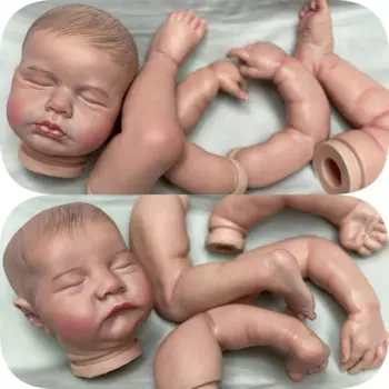 Наборы Reborn Lou и Levi, 19 дюймов, окрашенные волосы, детские куклы, наборы ручной работы, реалистичные, для новорожденных, необработанные Наборы для творчества