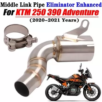 Надевается для KTM 390 250 Adventure 2020 2021, выхлопная труба мотоцикла Escape Middle Link Pipe Connect, оригинальный глушитель Moto Mid Tube
