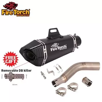 Надевается для Suzuki GW250 GW250F GW 250, выхлопная труба среднего звена мотоцикла Espace Moto 51 мм, глушитель из углеродного волокна для мотоцикла