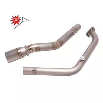 Надевается для Yamaha YZF R15 V3 V4 MT-15 R125 2020 2021 2022, передняя соединительная труба из титанового сплава, трубка выхлопной системы мотоцикла