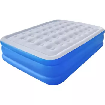 Надувной матрас Queen AirBed, 18 дюймов, встроенный насос (синий)