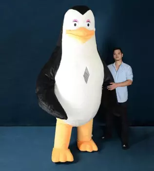 Надувной пингвин, костюмы талисмана, для взрослых, косплей, искусственная игра, платье, карнавальные костюмы, надувной костюм в виде животного