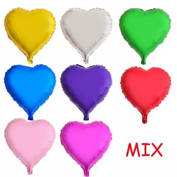 Надувные шары из фольги CHLEZI, 10 шт., 10 дюймов, сердце, звезда
