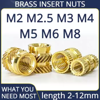 Нагревательные вставки латунные XIXIAN ASTA M2 M2.5 M3 M4 M5 M6 M8