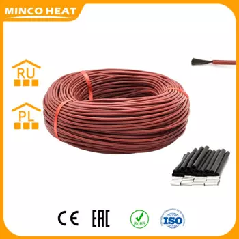 Нагревательный кабель из углеродного волокна Minco Heat 12K 5-100 м красный