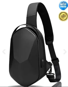 Нагрудная сумка с раковинами, поясная сумочка через плечо, водонепроницаемая черная Мужская сумка на плечо