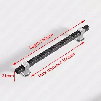 NAIERDI ручки для шкафа алюминиевые черные/золотые 800-1000 мм