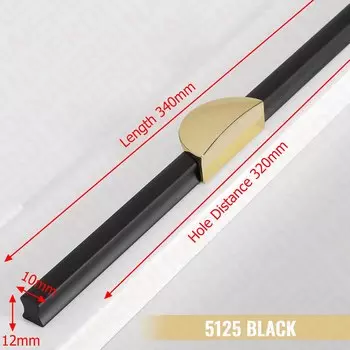 NAIERDI ручки для шкафов алюминиевые золотые/черные 96/128/192/320/480 мм