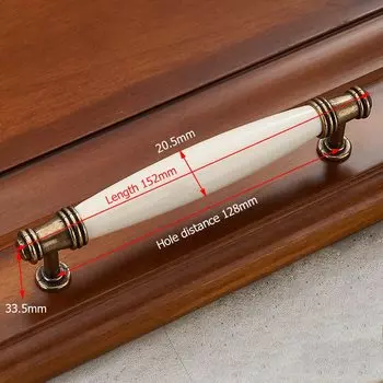 NAIERDI ручки для шкафов керамика бежево-белый