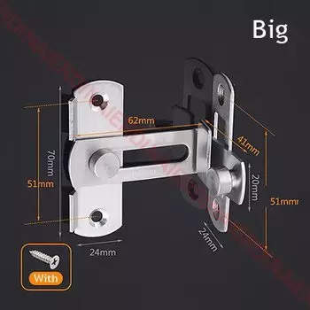 NAIERDI защелки для дверей нержавеющая сталь 90/180 градусов