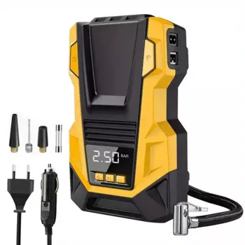 Накачка Шин Электромобиля 12 В Со Светодиодной Подсветкой Портативный Насос Для Шин Мотоцикла И Велосипеда Для Автомобиля Авт...