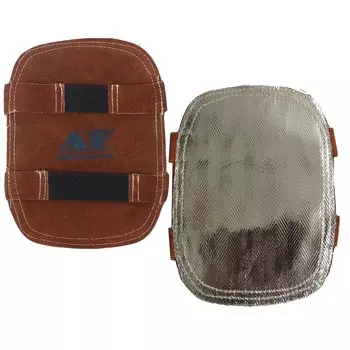 Накладка для сварочных перчаток, высокотемпературная защитная накладка, алюминиевая и воловья кожа, защита от огня, Искрящийся экран, коврик для сварки