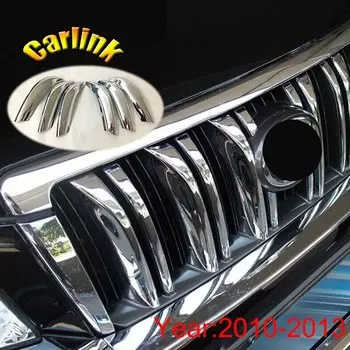 Накладка для Toyota Land Cruiser Prado 150, 2010, 2011, 2012, 2013, хромированная решетка из АБС-пластика, 6 шт.