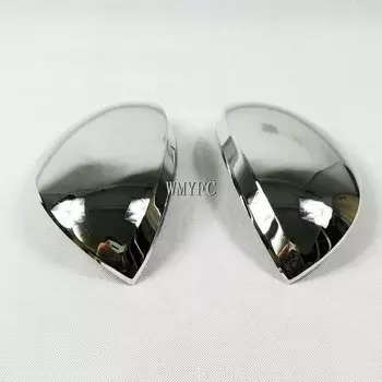 Накладка на боковое зеркало заднего вида автомобиля из углеродного волокна для Volkswagen VW Sharan MK2 7N 2011-2019, хромированное серебристое зеркало поворота