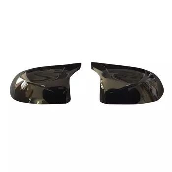 Накладка на боковое зеркало заднего вида для BMW F25 X3 F26 X4 F15 X5 F16 X6 2014 2015-2018 Ярко-черный стиль из углеродного волокна