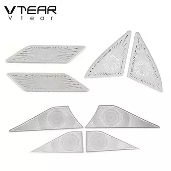 Накладка на дверную колонку Vtear, внутренняя ручка, звуковая накладка на переднюю колонку, декоративные аксессуары для стайлинга Haval H6 3-го поколения 2023