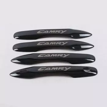 Накладка на дверную ручку автомобиля из нержавеющей стали для Toyota Camry 2018 2019 XV70 8th, аксессуары из углеродного волокна