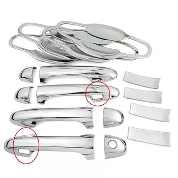 Накладка на дверную ручку для Toyota Highlander 2014-2018 XU50, хромированная накладка на дверную ручку из АБС-пластика, накладка на дверную чашу 2015 2016 2017