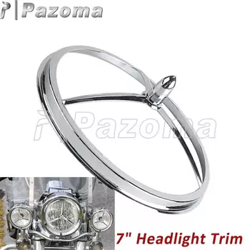 Накладка на фару в стиле пули, накладка на фару мотоцикла для Harley Touring Road King FLHR FLHRC FLHP FLHRI 7 дюймов