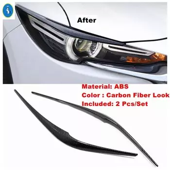 Накладка на фару, задние фонари, лампы для век, подходят для Mazda Cx-5 Cx5 KF 2017-2023, внешний аксессуар из углеродного волокна