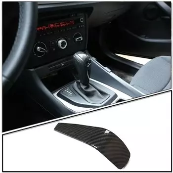 Накладка на головку переключателя передач для BMW 1 серии 3 серии X1 E90 E92 E93 E87 из АБС-углеволокна/матового черного цвета, декоративные автомобильные аксессуары