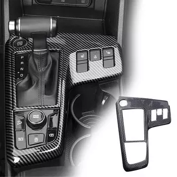 Накладка на панель переключения передач центральной консоли, подходит для Kia Sportage NQ5 2022 2023, черный стиль из углеродного волокна, ABS