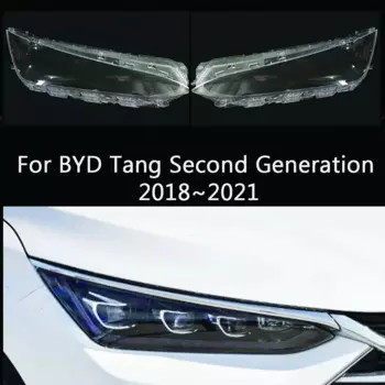 Накладка на переднюю фару для BYD Tang второго поколения 2018 ~ 2021, прозрачный абажур, накладка на переднюю фару, маски из оргстекла