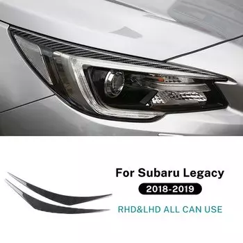 Накладка на полоску для бровей автомобиля для Subaru Legacy Outback 2018 2019, LHD RHD, наклейка из настоящего мягкого углеродного волокна