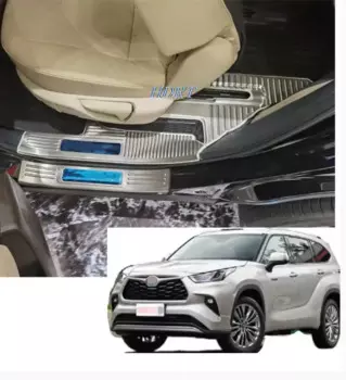 Накладка на порог автомобиля из нержавеющей стали для Toyota Highlander 2020 2021 2022