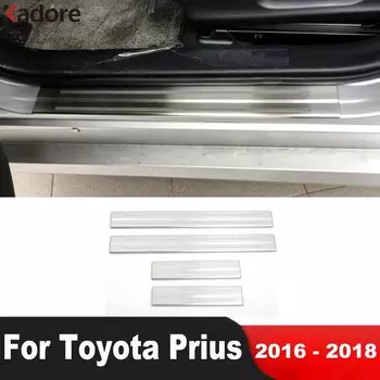 Накладка на порог для Toyota Prius 2016 2017 2018 из нержавеющей стали