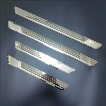 Накладка на порог двери для Volkswagen VW Tiguan 2017-2022, Стайлинг, отделка из нержавеющей стали, защита педали, автомобильные аксессуары