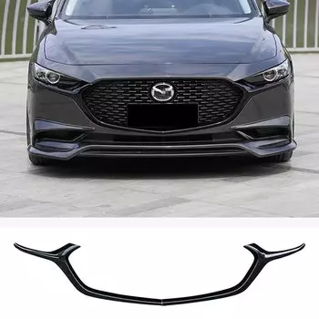 Накладка на решетку автомобиля, рамка противотуманной фары, передний бампер, гоночные грили, накладка, аксессуары для Mazda 3 2020 2021