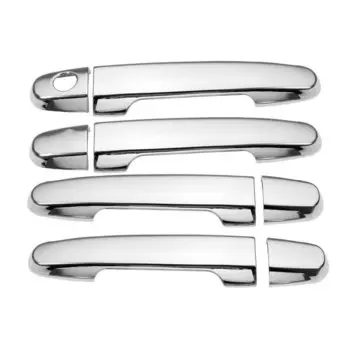 Накладка на ручки двери автомобиля из хромового углеволокна для Toyota Hilux VIGO 2005-2014, Стайлинг автомобиля, аксессуары, наклейка