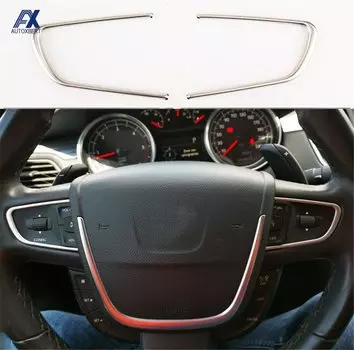 Накладка на руль для Peugeot 508 2011-2016, хромированная центральная консоль, внутренняя отделка, Стайлинг, безель из нержавеющей стали