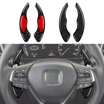 Накладка на руль, переключатель передач, наклейка из углеродного волокна для Honda Accord Civic Odyssey Insight Acura MDX ILX RLX TL TSX