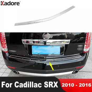Накладка на задний бампер багажника для Cadillac SRX 2010-2014 2015 2016, стальные автомобильные аксессуары, защитная пластина на порог задней двери