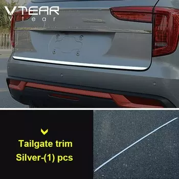 Накладка на заднюю дверь автомобиля Vtear, Задняя Крышка багажника из нержавеющей стали, хромированное украшение, внешние аксессуары для Haval Jolion