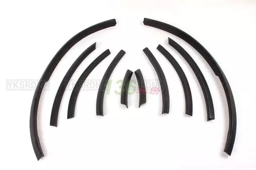 Накладки на арочные автомобильные крылья, матовые яркие черные, ПУ, для Audi Q7 RSQ7 Sline 2006 - 2015