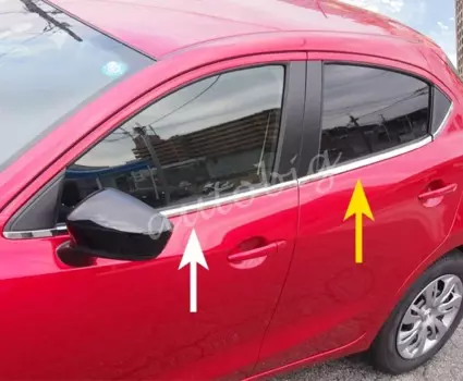 Накладки на двери и окна из нержавеющей стали для Mazda 2 Demio 2015 2016 2017 2018 2019 DJ DL аксессуары Mazda2 хэтчбек седан