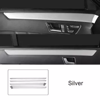 Накладки на дверную панель автомобиля, карбоновый узор для Mercedes Benz E Class W212 2010-2015, аксессуары для интерьера, наклейки из нержавеющей стали