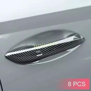 Накладки на наружные дверные ручки из углеродного волокна на Hyundai Sonata 2020-2023 гг. (DN8)