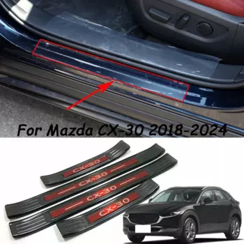 Накладки на порог двери автомобиля, накладки из нержавеющей стали для Mazda Cx30, накладки на пороги, аксессуары 2020-2023, 2024