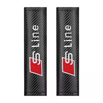 Накладки на ремень безопасности для салона автомобиля, накладки на плечевой ремень для Audi A3 A4 A5 A6 A7 A8 Q3 Q5 Q7 Q8 B5 B6 B7 B8 TT Sline RS