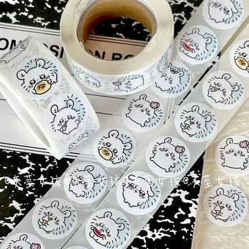Наклейка Chikawas Momonga вместеMomoka, милый рулон, наклейка, украшение, уплотнительная лента для ручного счета, студенческая девушка, подарочное украшение